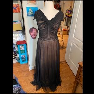 Tadashi Shoji illusion sheer gown